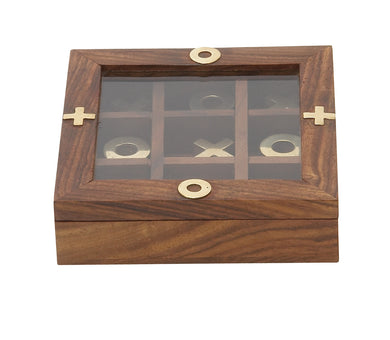 Unique Wood Glass Game Box