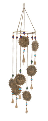 Alluring Metal Glass Sun Windchime