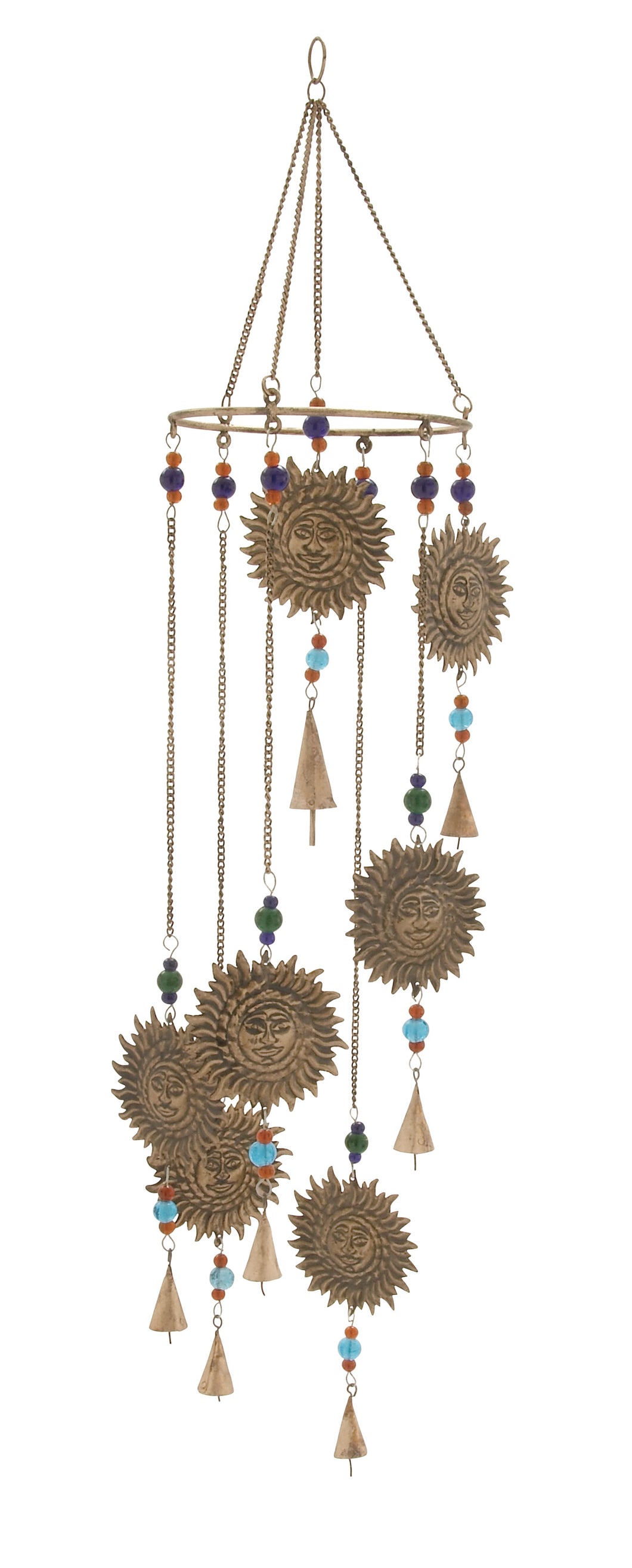 Alluring Metal Glass Sun Windchime