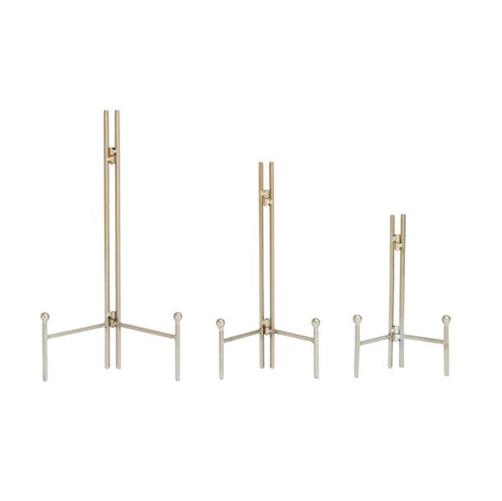 Unique Metal Easel Silver Set Of 3