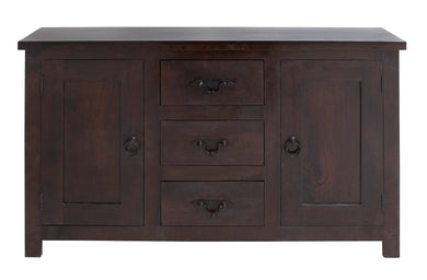 Wooden Sideboard Cabinet Sporting A Cherry Wood Finish And An Elegant And Uncluttere
