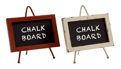Supremely Cool Metal Wood Chalkboard 2 Assorted