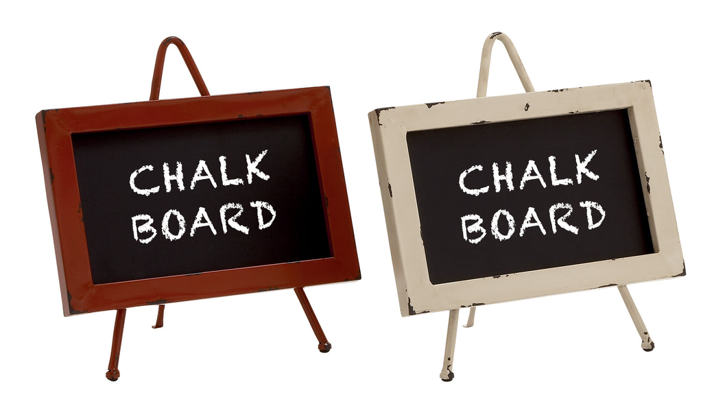 Supremely Cool Metal Wood Chalkboard 2 Assorted