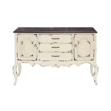 Wood Side Buffet,Distressed white