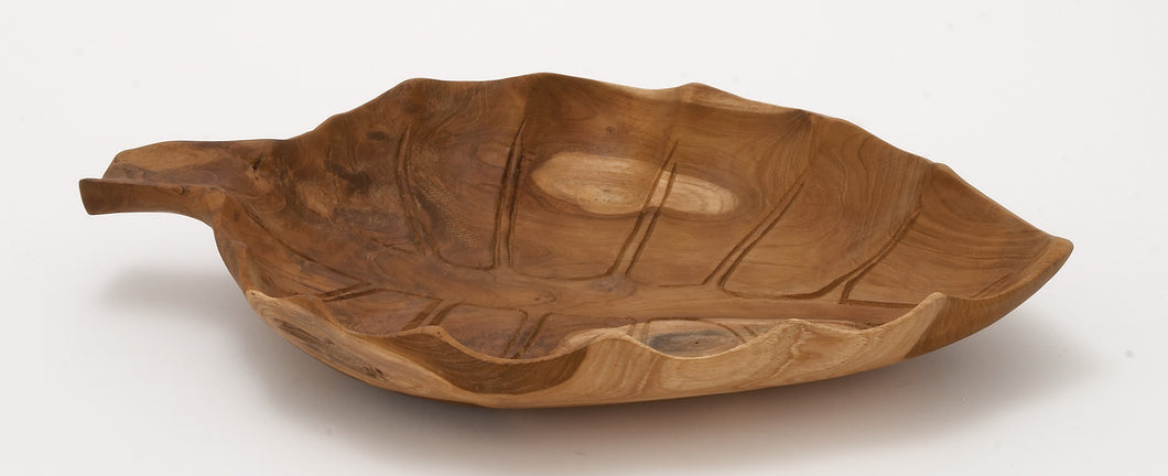 Teak Wood Leaf Bowl