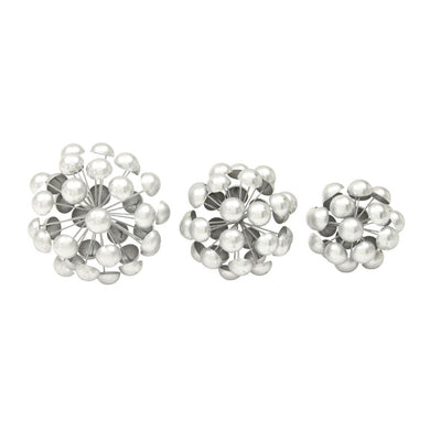 Trendy Metal Table decor Silver Set Of 3