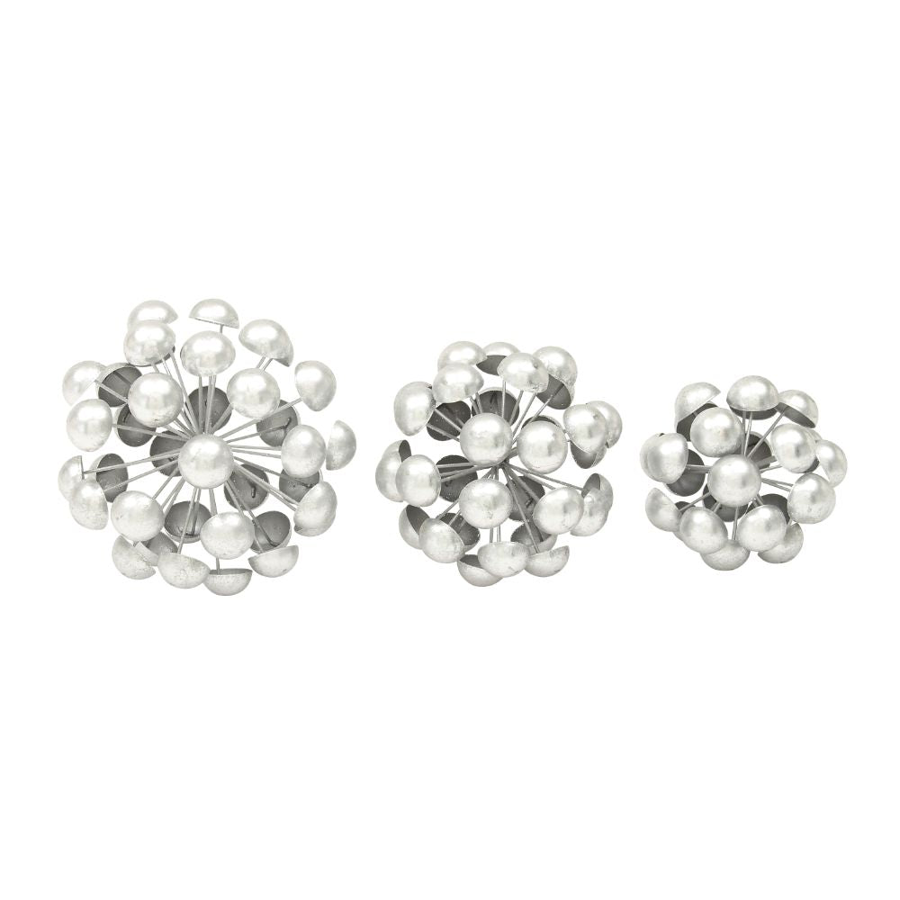 Trendy Metal Table decor Silver Set Of 3