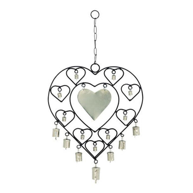 Trendy Metal Heart Windchime