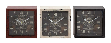 Vintage Styled Huangpu Metal Table Clock 3 Assorted