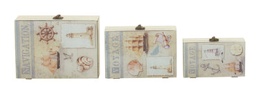 Sublime Wood Glass Box Set Of 3