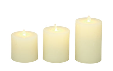 Timeless Set Of 3 Flameless Candle With Remote