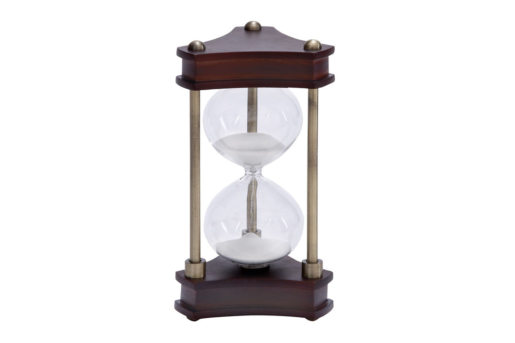 Wood Metal Glass Sand Timer Must To Have For Maritime Collector