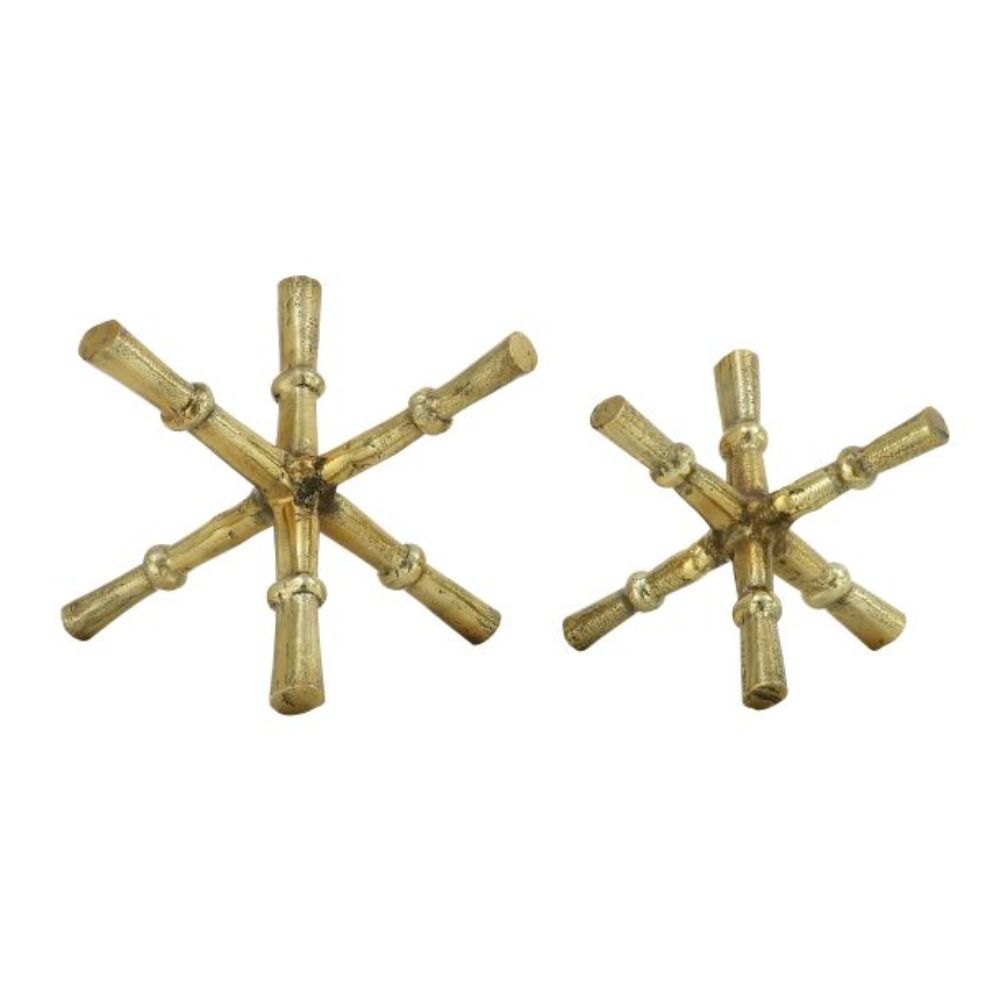 Aluminium Orbs Gold Set Of 2 8