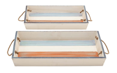 Wood Tray With Durable And Long Lasting Life - Set Of 2