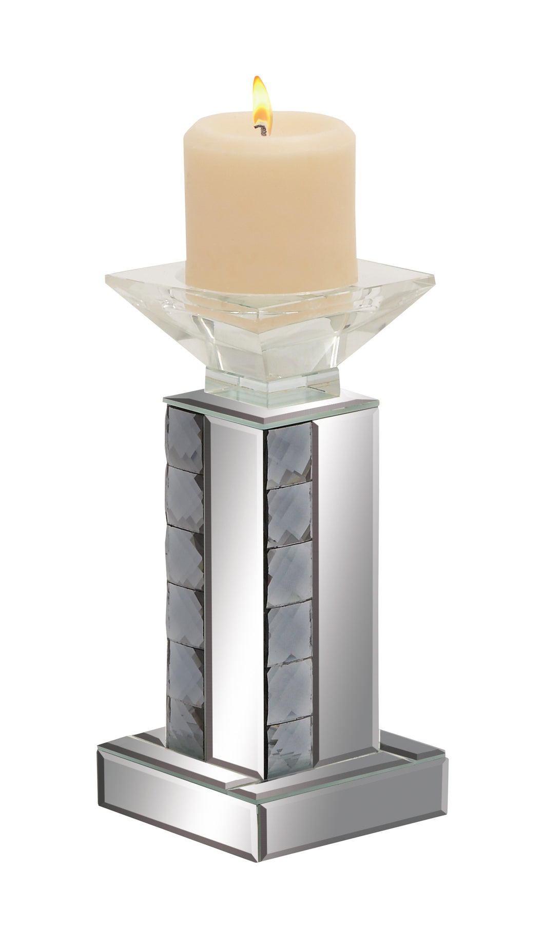 87200 The Stunning Wood Mirror Candle Holder