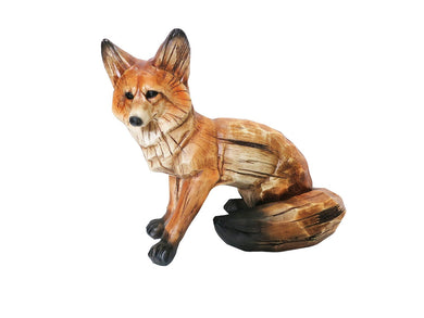 15 Inch Sitting Fox Statuary