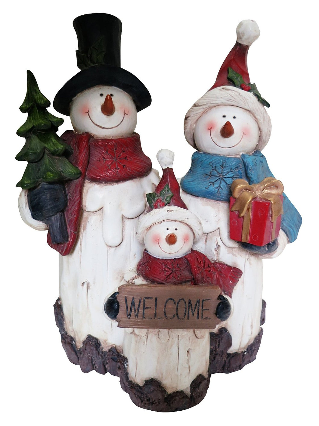 11 Inch Snowman Family Statuary