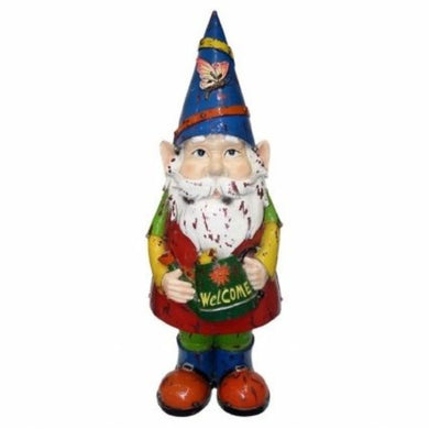 17 Inch Multi-Colored Gnome With Watering Can