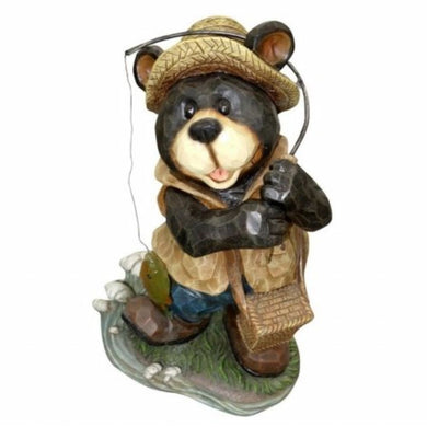 15 Inch Polyresin Bear Garden Statue