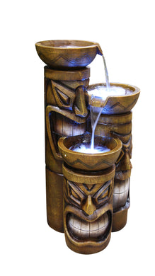 Tiki Fountain W/ Led Lights