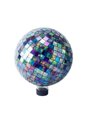 10 Inch Mosaic Gazing Globe- Blue And Purple