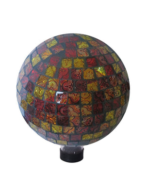10 Inch Red And Gold Gazing Globe