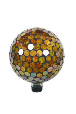 10 Inch Yellow Circles Gazing Globe