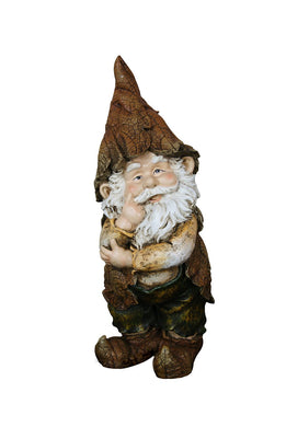 15 Inch Rainforest Thinking Gnome Garden Statue