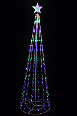 86 Inch Xmas Tree decor W/8 Functions & 300 Led Lights (Plug In)
