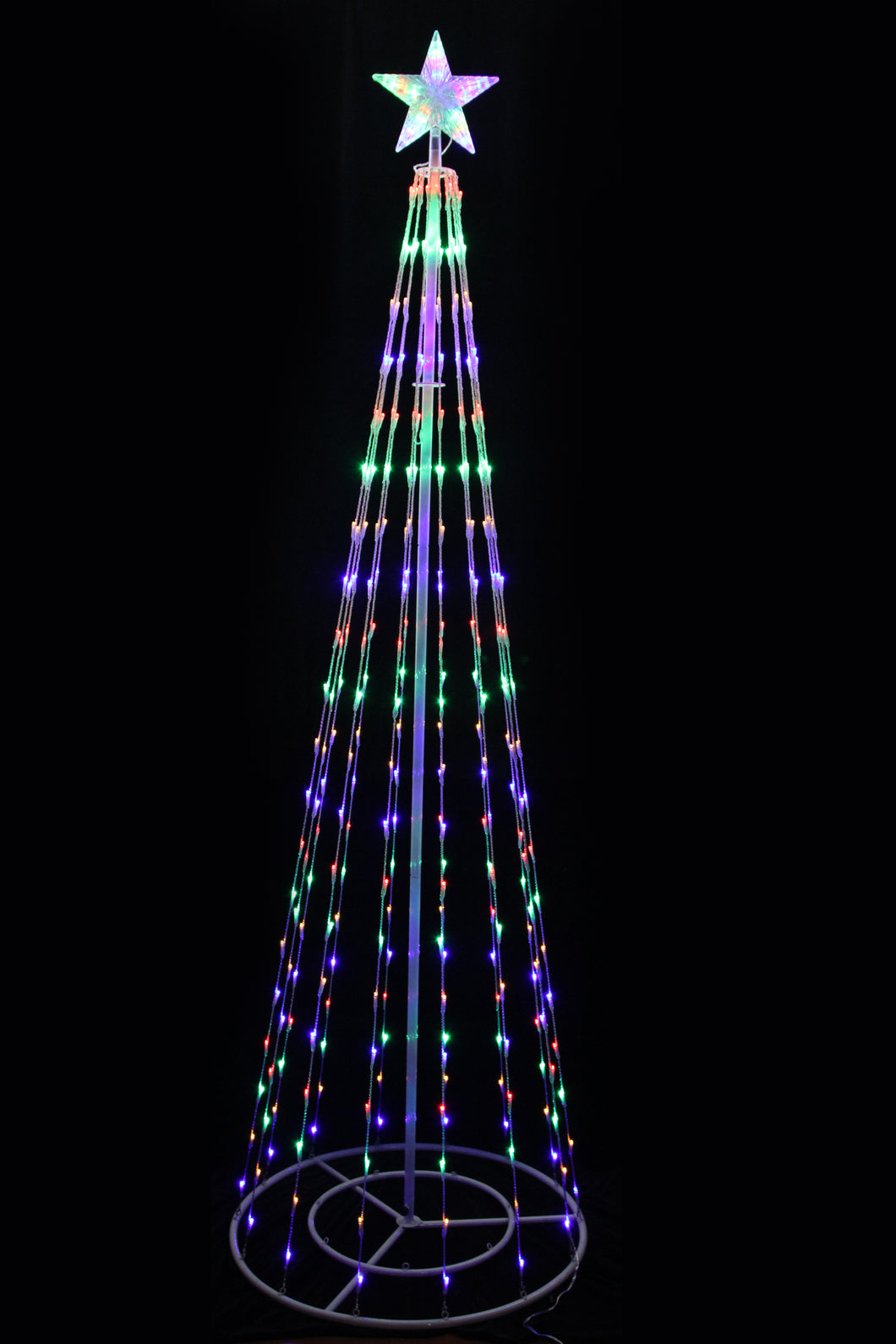 86 Inch Xmas Tree decor W/8 Functions & 300 Led Lights (Plug In)