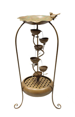 33 Inch Gold 6 Leaf Tier Fountain