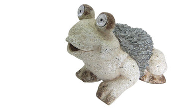 12 Inch Solar Frog Statue