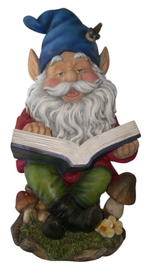 14 Inch Reading Gnome Statuary