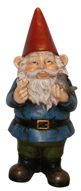 12 Inch Gnome With Bird Statuary