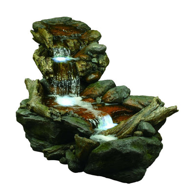 3 Tier Rainforest Fountain With Led Lights