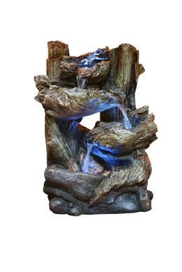 14 Inch Tiering Rainforest Fountain With Led Lights - Small