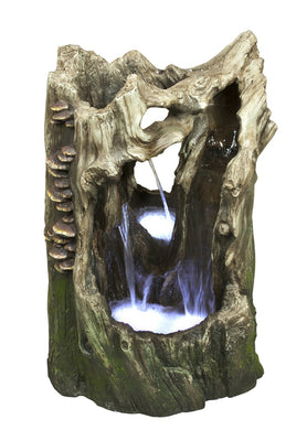 22 Inch Cascading Tree Trunk Rainforest Fountain