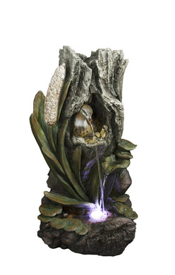 31 Inch Duck Nest Rainforest Fountain With Led Lights