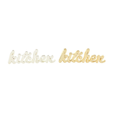 Aluminium Kitchen Sign In Silver And Gold Shade,2 Assortment