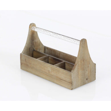 Wood Wine Holder With Acrylic Handle