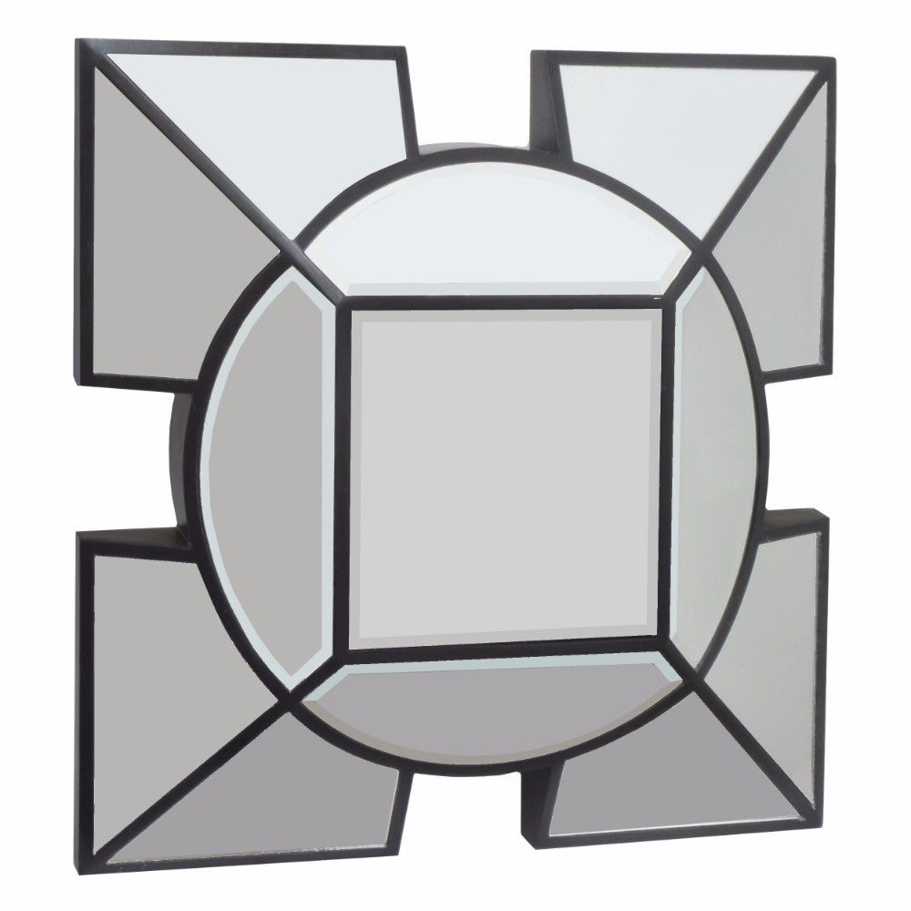 Wall  Mirror - Black- Benzara