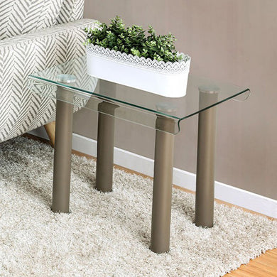 Walkerville II Contemporary End Table, Champagne