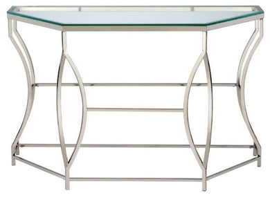 Zola Contemporary End Table, Chrome