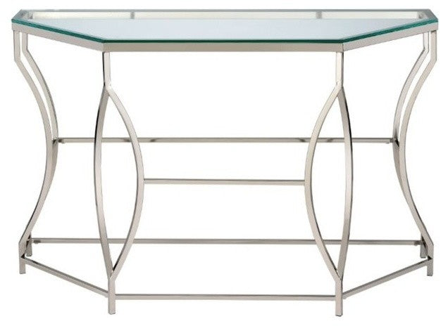 Zola Contemporary End Table, Chrome