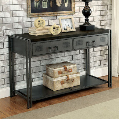 Thurles Industrial Style Sofa Table, Black