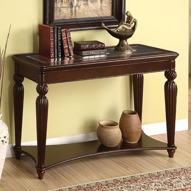 Windsor  Sofa Table, Beveled Tempered Glass Top 5Mm