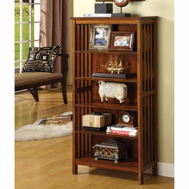 Valencia I Traditional Media Shelf, Antique Oak