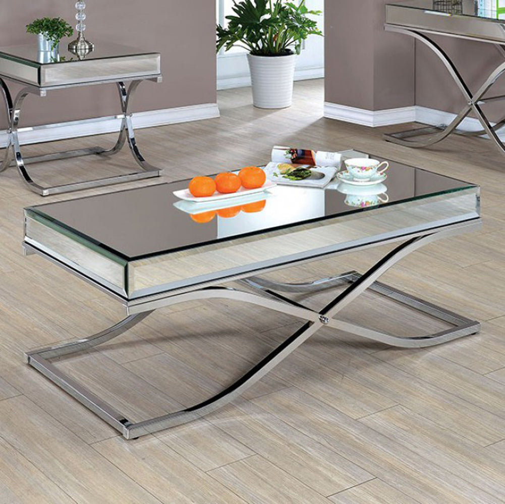 Sundance Contemporary Coffee Table, Chrome Finish