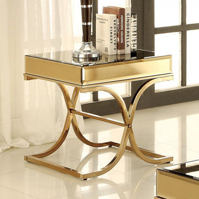 Sundance Contemporary End Table, Gold