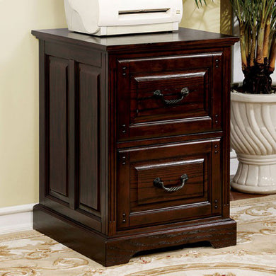Tami Transitional Style File Cabinet, Dark Walnut